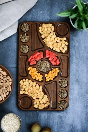 سینی مزه مستطیل بزرگ رنگ شده
