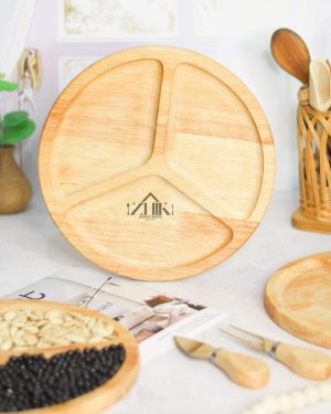 سینی سرو رابروود ژیک مدل گرد سه خانه