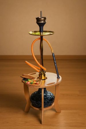 میز قلیون پایه کرنو ژیک فندقی روشن